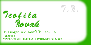 teofila novak business card